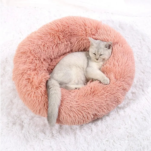 Anxiety-Calming Donut Dog Bed — Ultra-Soft Plush, Machine Washable